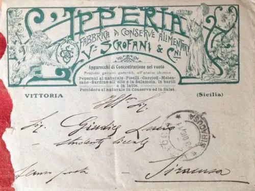 § G.H. PAPPALARDO DIS. BUSTA VIAGG. DIE HIPPERIA, LEBENSMITTELKONSERVEN - SIEG