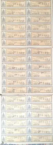 § I.N.A. - 3 ZETTEL MIT 12 QUIETSCHGUTSCHEINEN 1922 UND FOTOS BANKETT FÜHRUNGSKRÄFTE