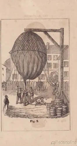 § WISSENSCHAFTLICHE ERFINDUNGEN - AEROSTATI STAMPINA 1870 C.A - FIG.2 AUSSTATTUNG