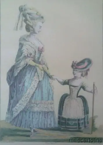 § FRANZÖSISCHE ILLUSTRATIONEN - Fein handkolorierter Druck - Le Clerc 1887