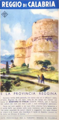 § SÜDKALABRIEN - WUNDERSCHÖNES FARBKLAPPBARES ENTE PROV. ANNI '30