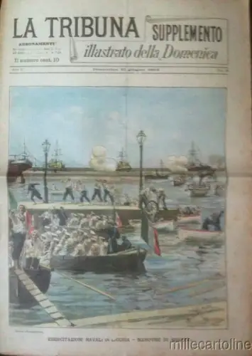 § DIE TRIBÜNE (ZUSCHLAG) - JUNI 1894 - Marineübungen in Ligurien