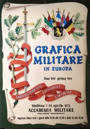 § PLAKAT MILITÄRGRAFIKMESSE ENDE '800 PRIMA '900 - MODENA 1979