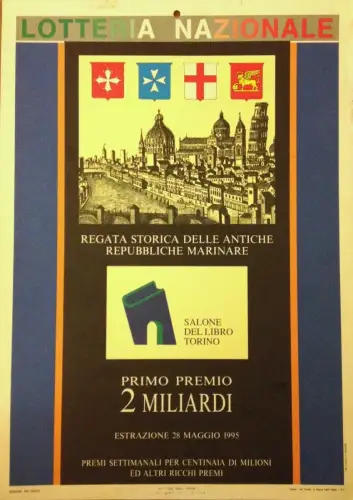 § PLAKAT NATIONALE LOTTERIE - REGATTA DER SEEREPUBLIKEN 1995