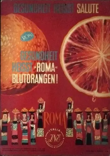 § DEUTSCHES TISCHPLAKAT - BLUTROTE ORANGEN ROM
