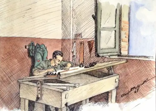 § MILITÄR FÜR TOPOGRAPHISCHE PFLANZEN - ORIGINAL CHINA VON BULGARELLI 1943