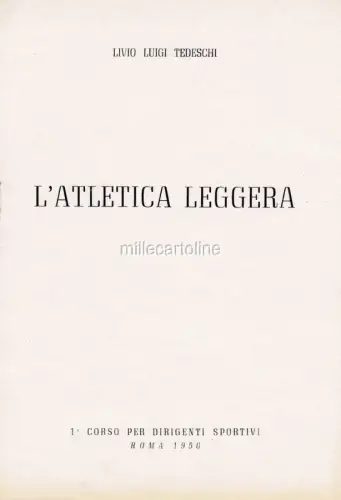 § LIVIO L. DEUTSCH - 1. Kurs für sportliche Führungskräfte - Leichtathletik 1950