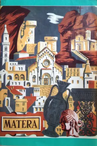 § MATERA 1970 - Touristisches Faltblatt mit Veranstaltungsliste, Wanderungen etc.