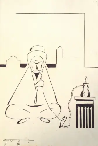 § ORIGINAL IN CHINA SIGNIERT SVA 1931 - L'ARABO