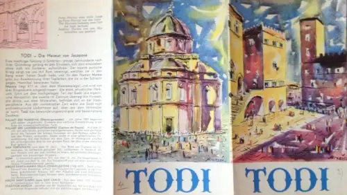§ TODI TOURIST FALTBLATT, DIE HEIMAT JACOPONES - MEHRSPRACHIGE BESCHREIBUNG