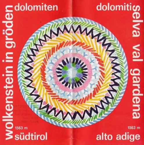 § SÜDTIROL TOURIST FALTBAR MIT BILDERN UND GRUNDRISS WALD VAL GARDENA