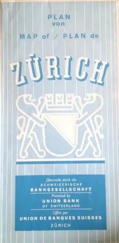 § TOURIST FALTBAR - KARTE VON ZÜRICH