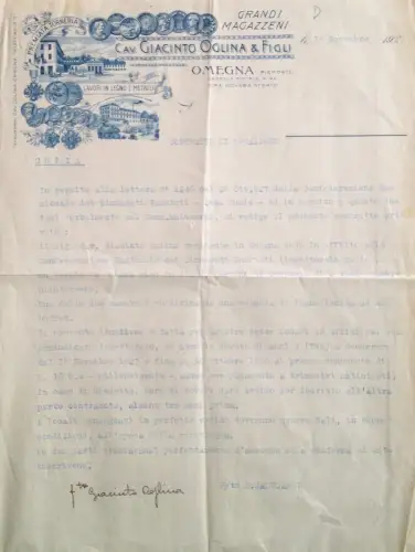 § PREISGEKRÖNTE DREHMASCHINE KAV. G. OGLINA E SONS, OMEGNA 1927