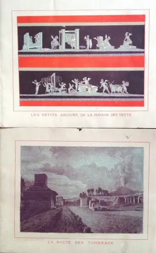 § POMPEJI 1910 CA. - Kunst- und Kostümstudios, 2 faltbare Emporio Pompeiano