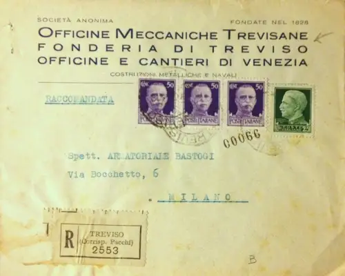 § EINSCHREIBEN KOPFBEZEICHNUNG MECHANISCHE WERKSTÄTTEN TREVISAN