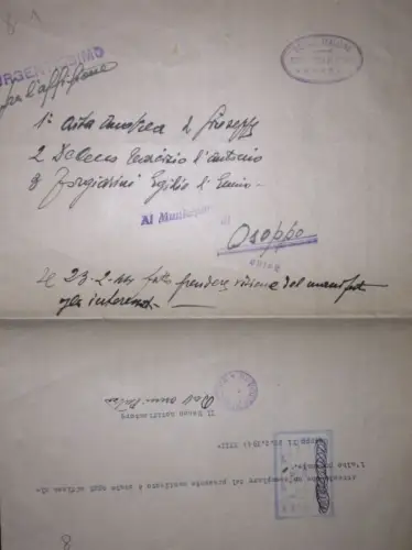 § RSI VENEZIA 1944 - Capitaneria - Aufruf zu den Waffen des Seehebels 1924