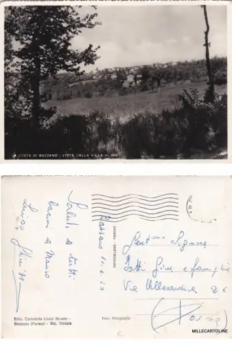 # LA COSTA DI BAZZANO (PR) - BLICK VON DER VILLA 1957