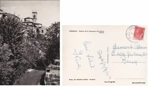 # PERGOLA: ANSICHT VON S. FRANCESCO VOM FLUSS CESANO 1955