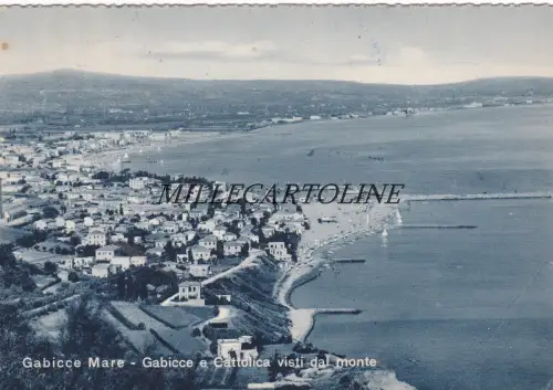 GABICCE MARE: Gabicce e Cattolica vom Monte 1953 aus gesehen