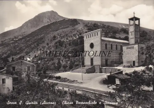 SESSA S. QUIRICO: Pfarrkirche und Bahnhof 1960