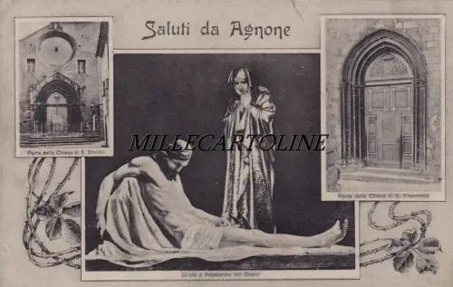 AGNONE: Gruss aus - 3 Ansichten 1915