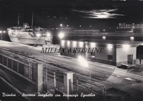 BRINDISI: Fährhafen mit Dampfer Egnathia 1963