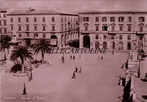 SASSARI: Piazza d'Italia 1950 (auf dem Luftweg)