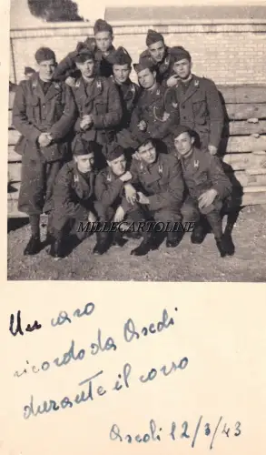 ASCOLI PICENO: Foto von Soldaten während des Kurses 1943