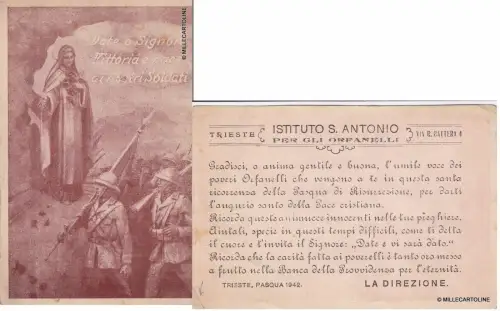 # TRIEST: OSTERN 1942 - INSTITUT S. ANTONIO SIEG UND FRIEDEN FÜR UNSERE SOLDATEN