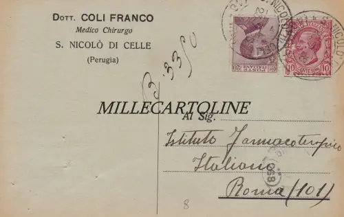 S. NICOLO' DI CELLS: Kopf - Dr. Coli Franco - Arzt Chirurg 1928