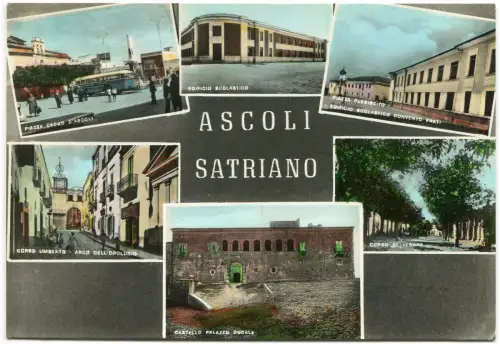 ASCOLI SATRIANO (FOGGIA), GRÜSSE MIT 6 ANSICHTEN, 1964