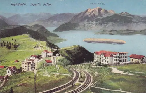 Schweiz - Rigi-Staffel - Zeppelin Ballon Nachdruck 1975 - Wolf 75
