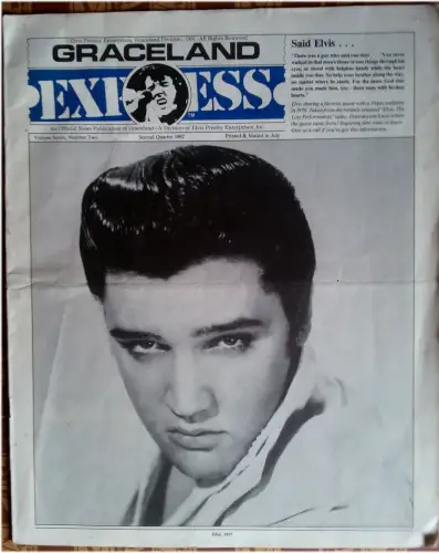 USA MAGAZIN, MUSIC, GRACELAND EXPRESS, ELVIS PRESLEY, SECOND QUARTER 1992 m
