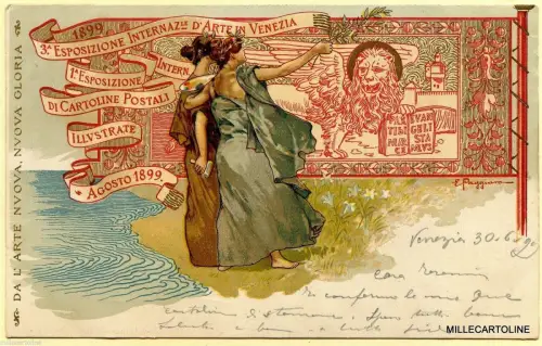 VENEDIG 1899 - DIE AUSSTELLUNG DER ILLUSTRIERTEN POSTKARTEN DIS. PAGGIARO