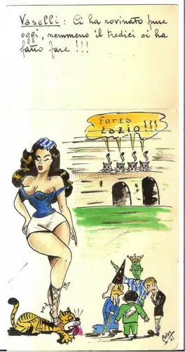 SS Lazio Fußballmeisterschaft 1954 Satirische Vignette