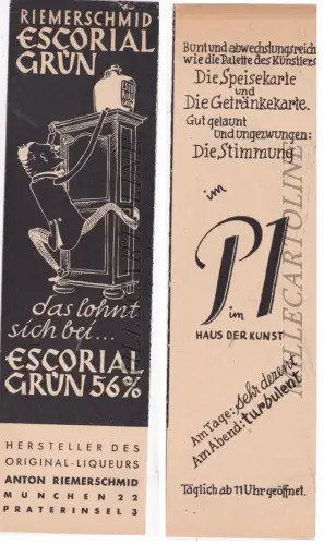 LESEZEICHEN - Original Escorial Grün Liköre