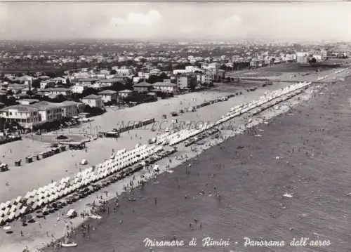 MIRAMARE DI RIMINI - Panorama aus dem Flugzeug 1956