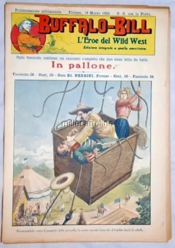 1923 NERBINI: Buffalo Bill im Ballon