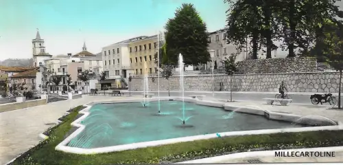 ASCOLI PICENO - Fontana del Viale A. De Gasperi - Mignon 1960 Mini Postkarte