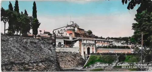 BRESCIA - Il Castello - Eingang - Mignon/Baby Card Mini Postkarte