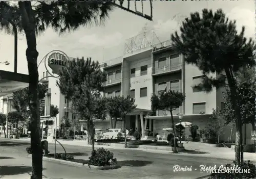 RIMINI - Hotel Corallo - Benzinio Shell 1957