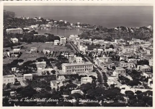 PORTO D'ISCHIA aus dem Flugzeug: Pineta, Panorama und Porto 1959