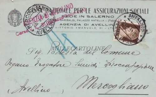 SALERNO - Cassa Nazionale per le Assicurazioni Sociali 1931