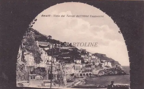 AMALFI - Blick vom Tunnel des Hotels Cappuccini