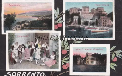 SORRENT: 4 Ansichten - Tarantella, Panorama Hotel und Villa