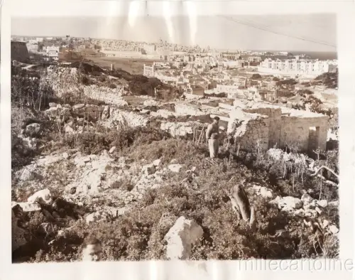 * WWII PHOTO - Malta Devastation - Valetta, Farmer Paul Borg, Axis Bombings 1943