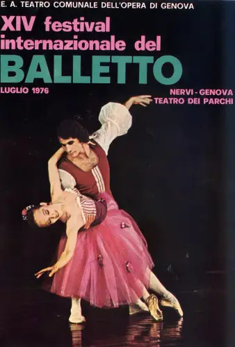 1976 XIV FESTIVAL INTERN. DEL BALLETTO - TEATRO DEI PARCHI GENOVA NERVI