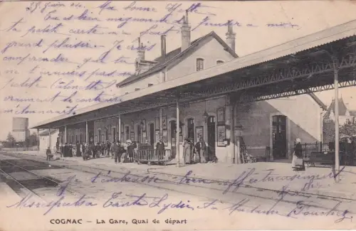 * FRANKREICH - Cognac - La Gare, Quai de de depart 1904