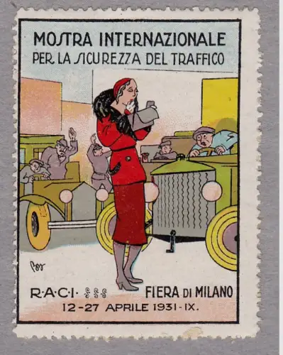# MAILAND -Messe: erinnofilo: INTERNAZ AUSSTELLUNG FÜR VERKEHRSSICHERHEIT 1931