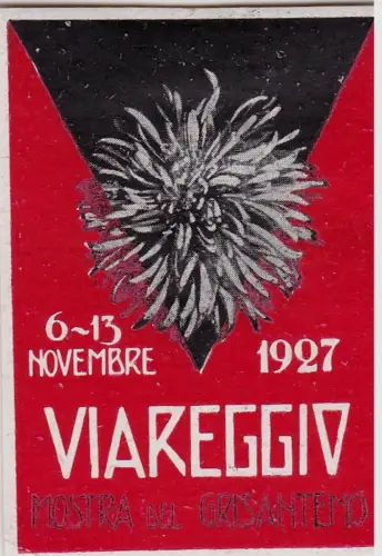 # VIAREGGIO - Erinnofilo: CHRISANTHEME AUSSTELLUNG - 1927